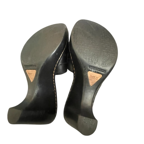 Born Black Leather top slip on sandal-6 - Picture 3 of 7